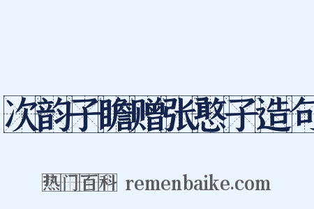 次韵子瞻赠张憨子造句是什么意思的图片